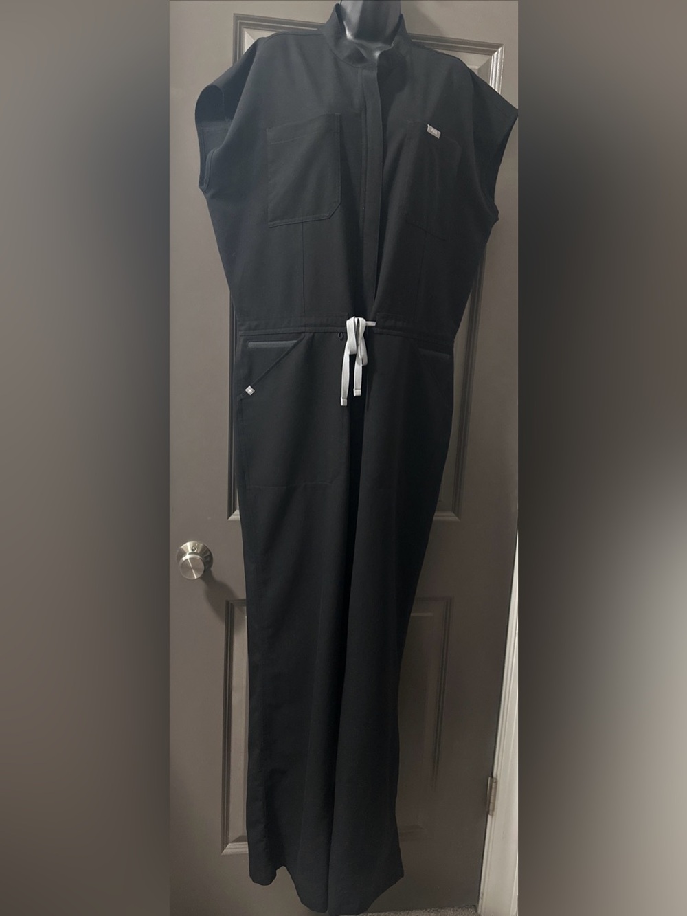 Figs Women Size XL Technical Collection Rafaela Cargo Wide Leg Jumpsuit #1001566